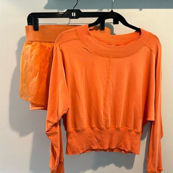Mono B Orange Workout Athletic Two-Piece Set - Picture 3 of 13